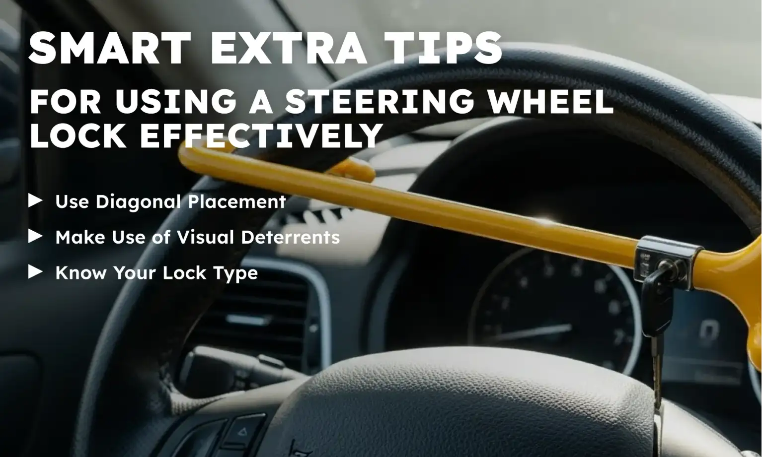Smart Extra Tips for Using a Steering Wheel Lock Effectively