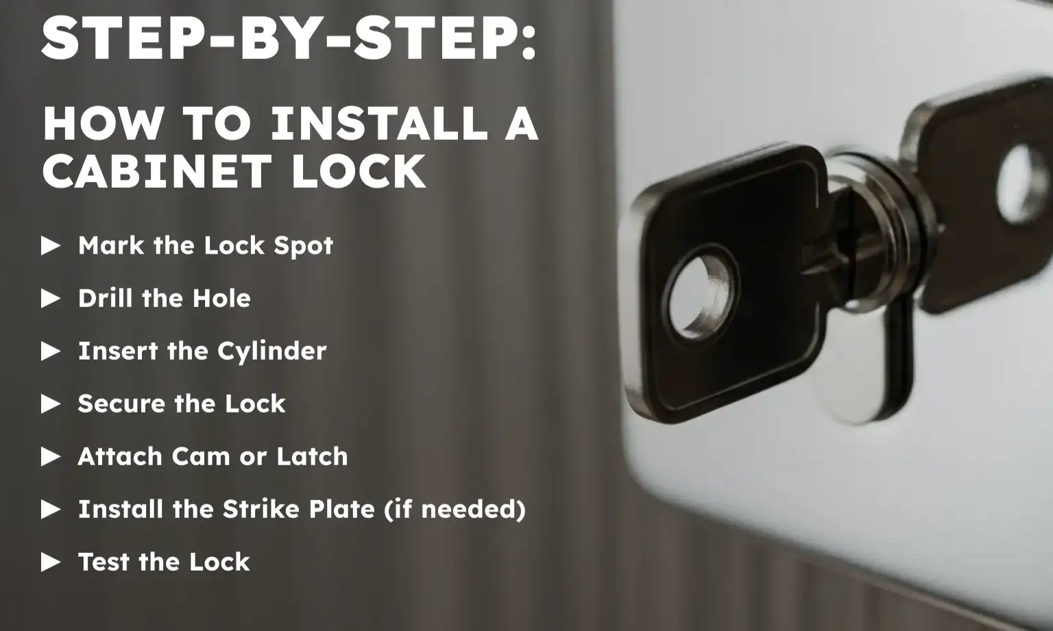 How to Install a Cabinet Lock