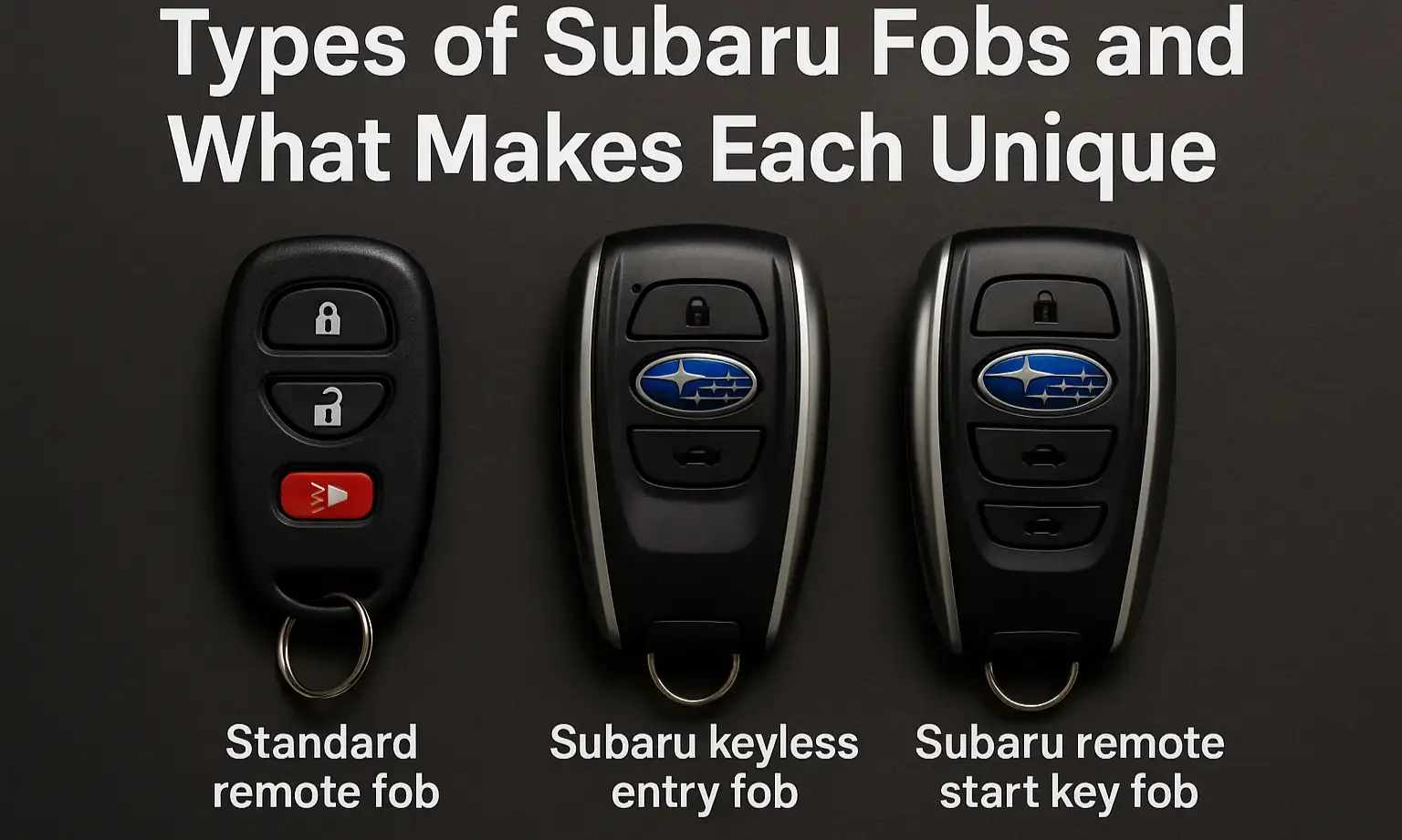 Types of Subaru Fobs and What Makes Each Unique