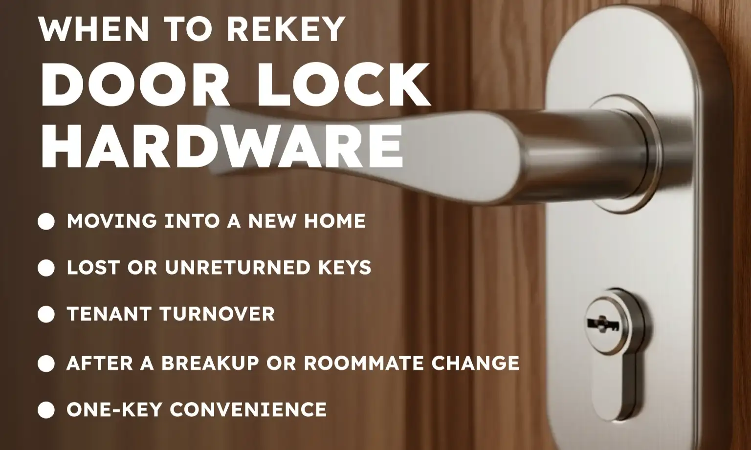When to Rekey Door Lock Hardware