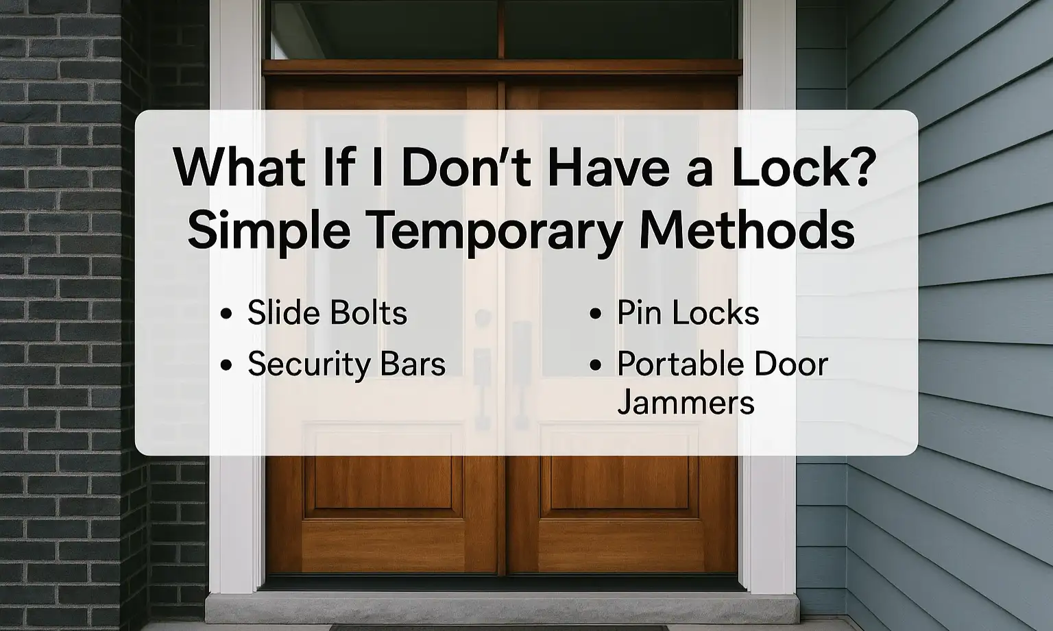 What If I Don’t Have a Lock? Simple Temporary Methods