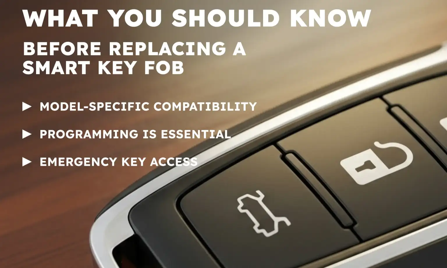 What You Should Know Before Replacing a Smart Key Fob
