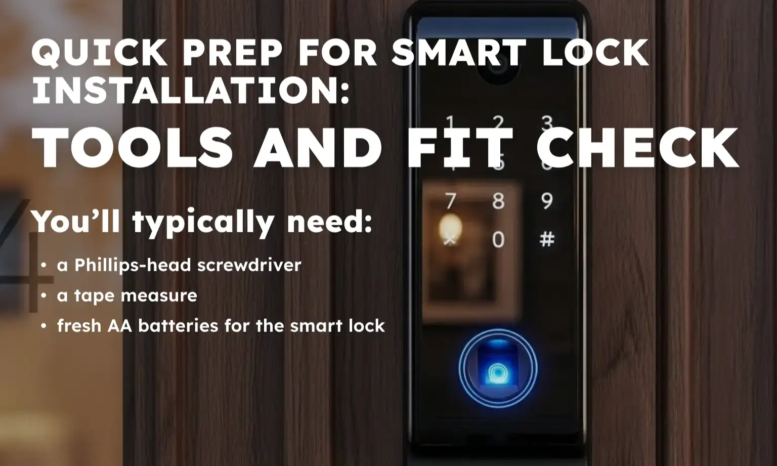 Quick Prep for Smart Lock Installation: Tools and Fit Check