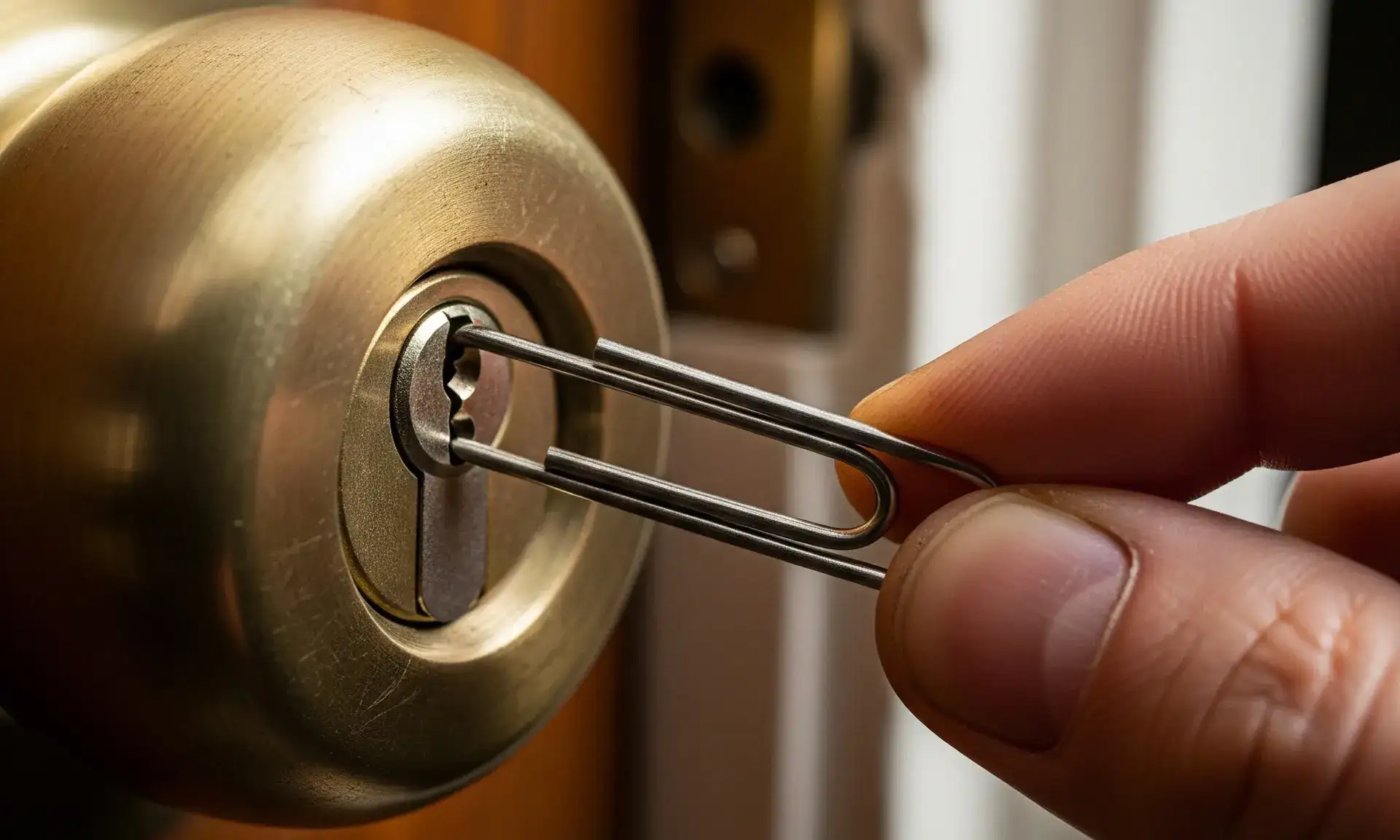 How to Pick a Door Lock with a Paperclip