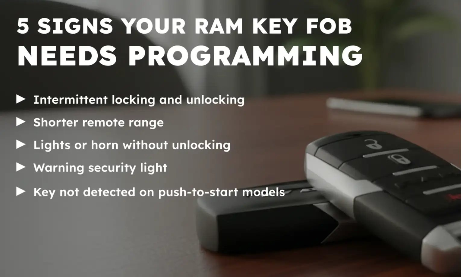 5 Signs Your Ram Key Fob Needs Programming