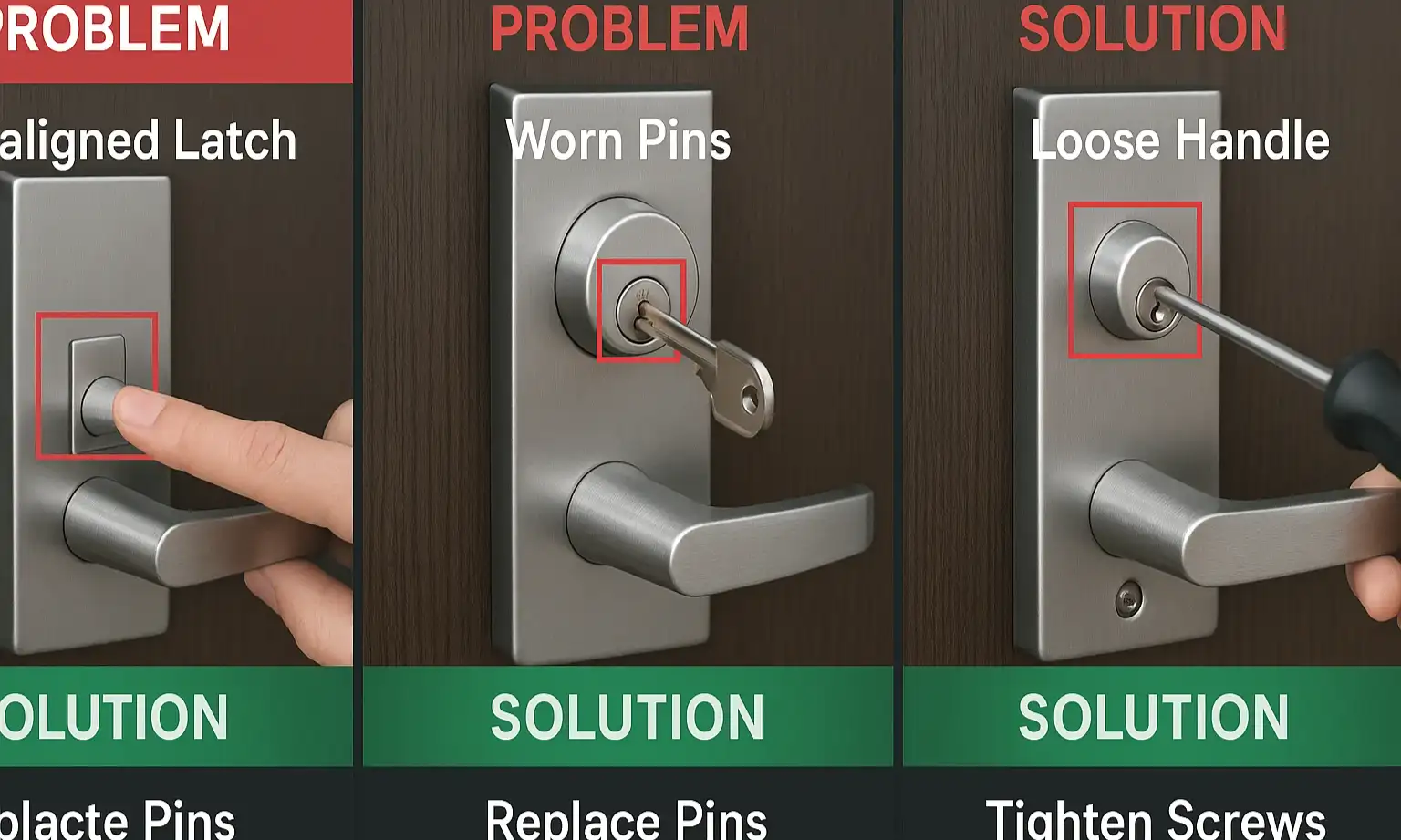 Simple visual guides to diagnose and fix common outside trim issues, preventing delays and maintaining security.