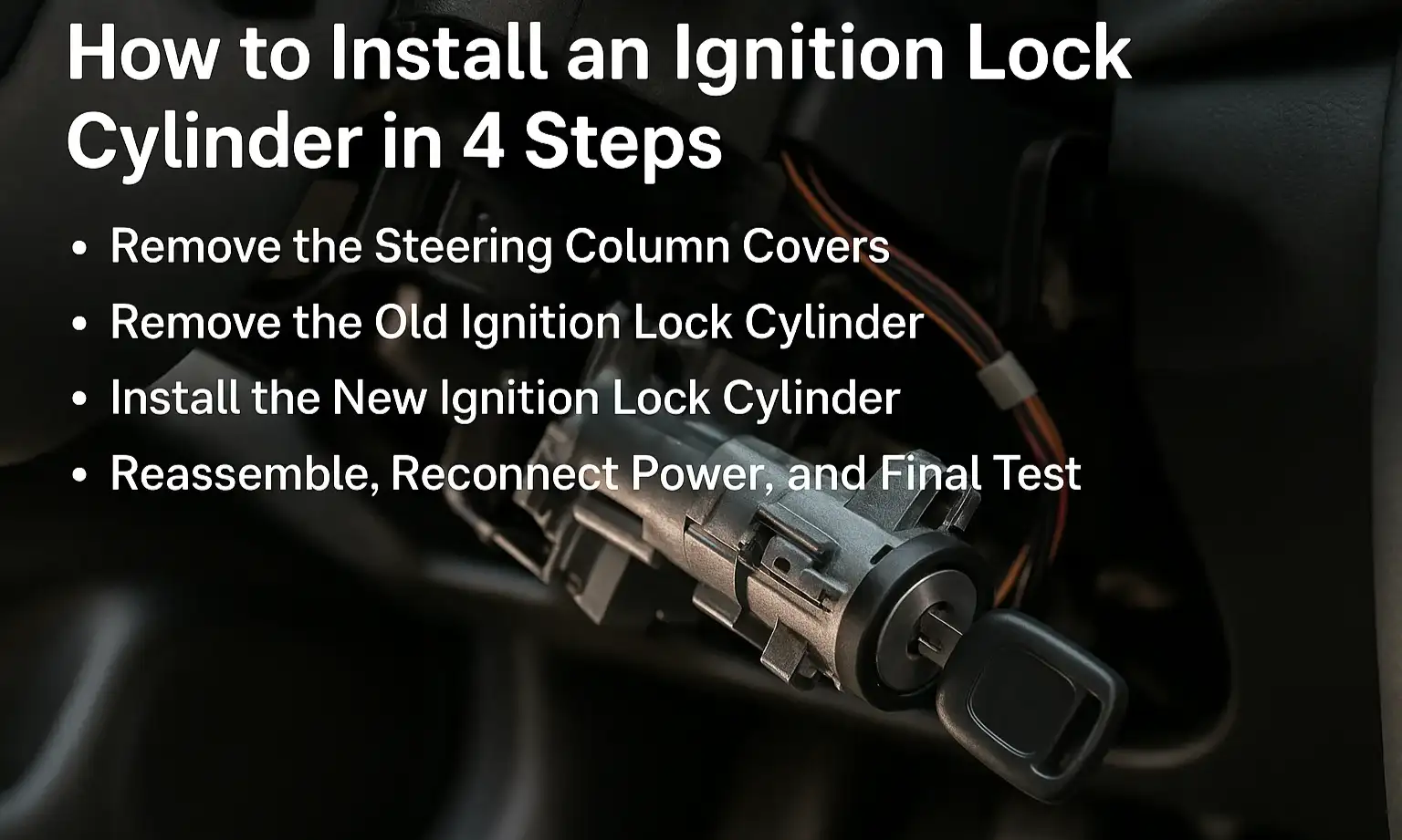 How to Install an Ignition Lock Cylinder in 4 Steps