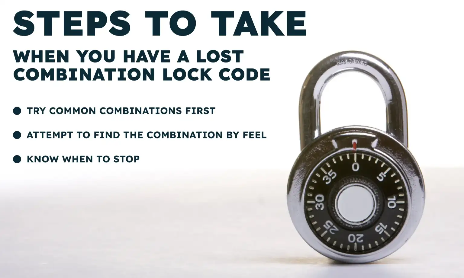 Steps to Take When You Have a Lost Combination Lock Code