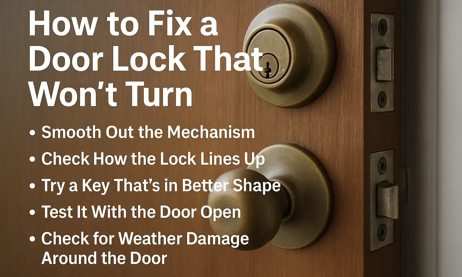 How to Fix a Door Lock That Won’t Turn