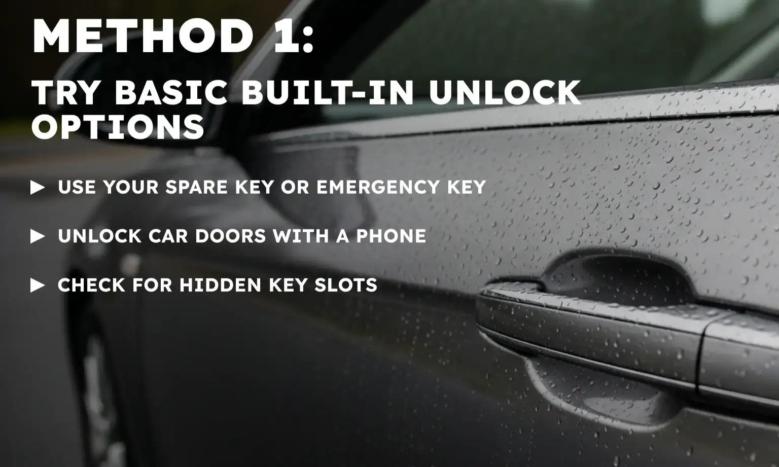Try Basic Built-In Unlock Options