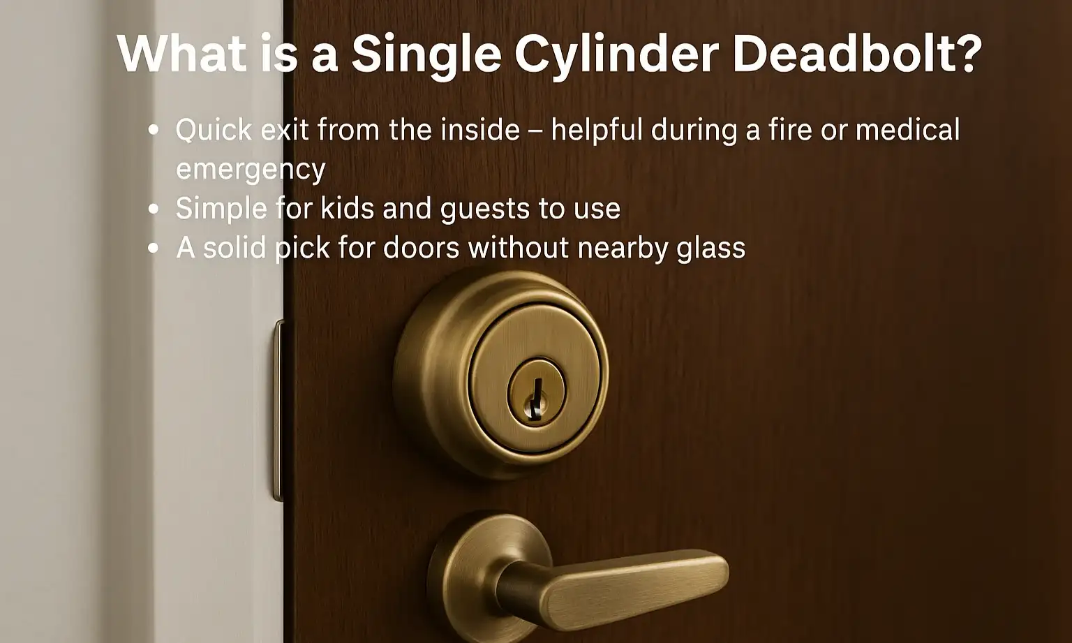 What is a Single Cylinder Deadbolt