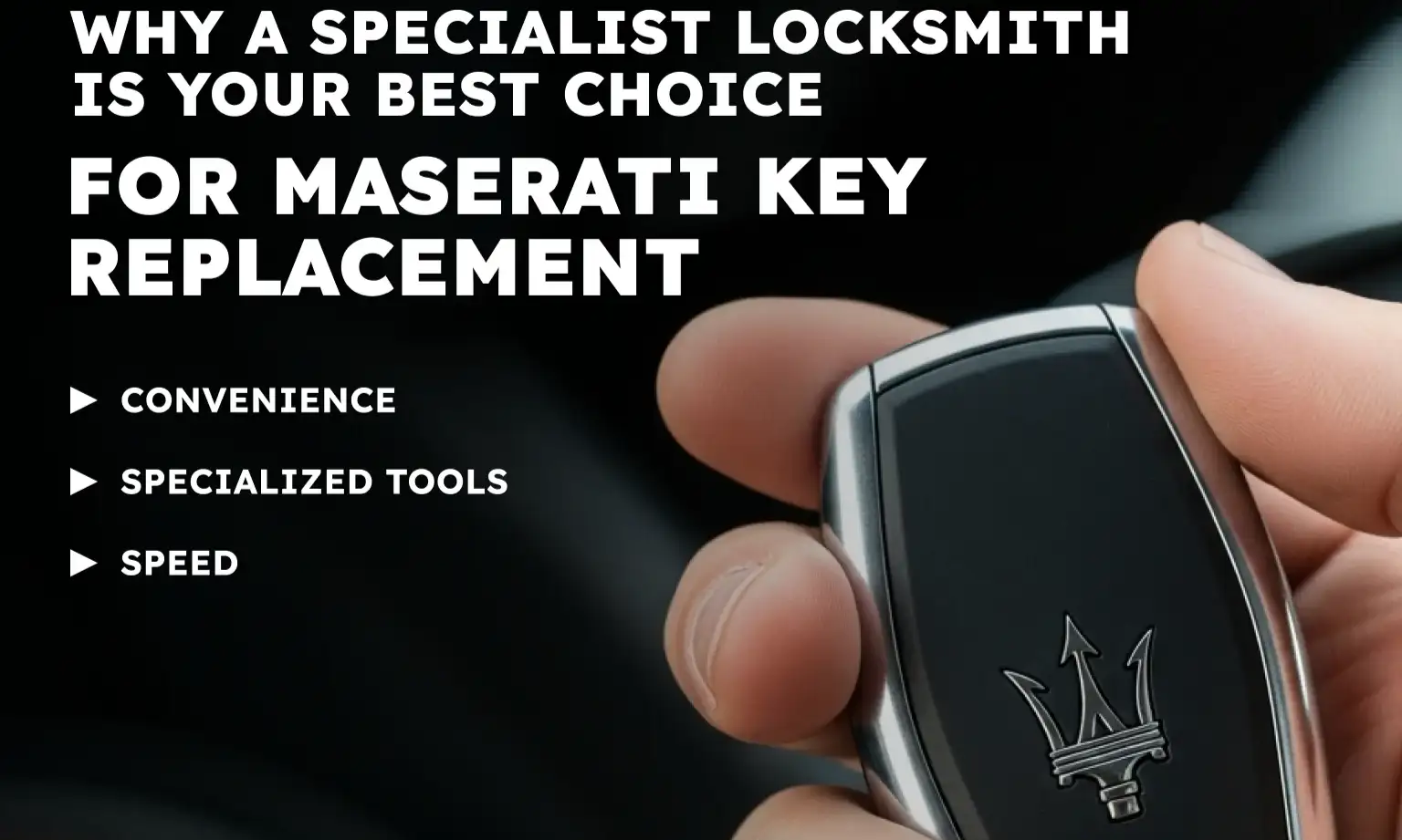 Why a Specialist Locksmith Is Your Best Choice for Maserati Key Replacement