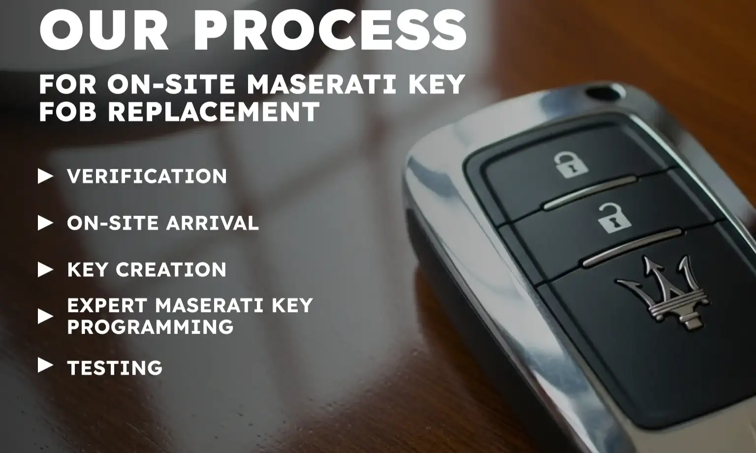 Our Process for On-Site Maserati Key Fob Replacement