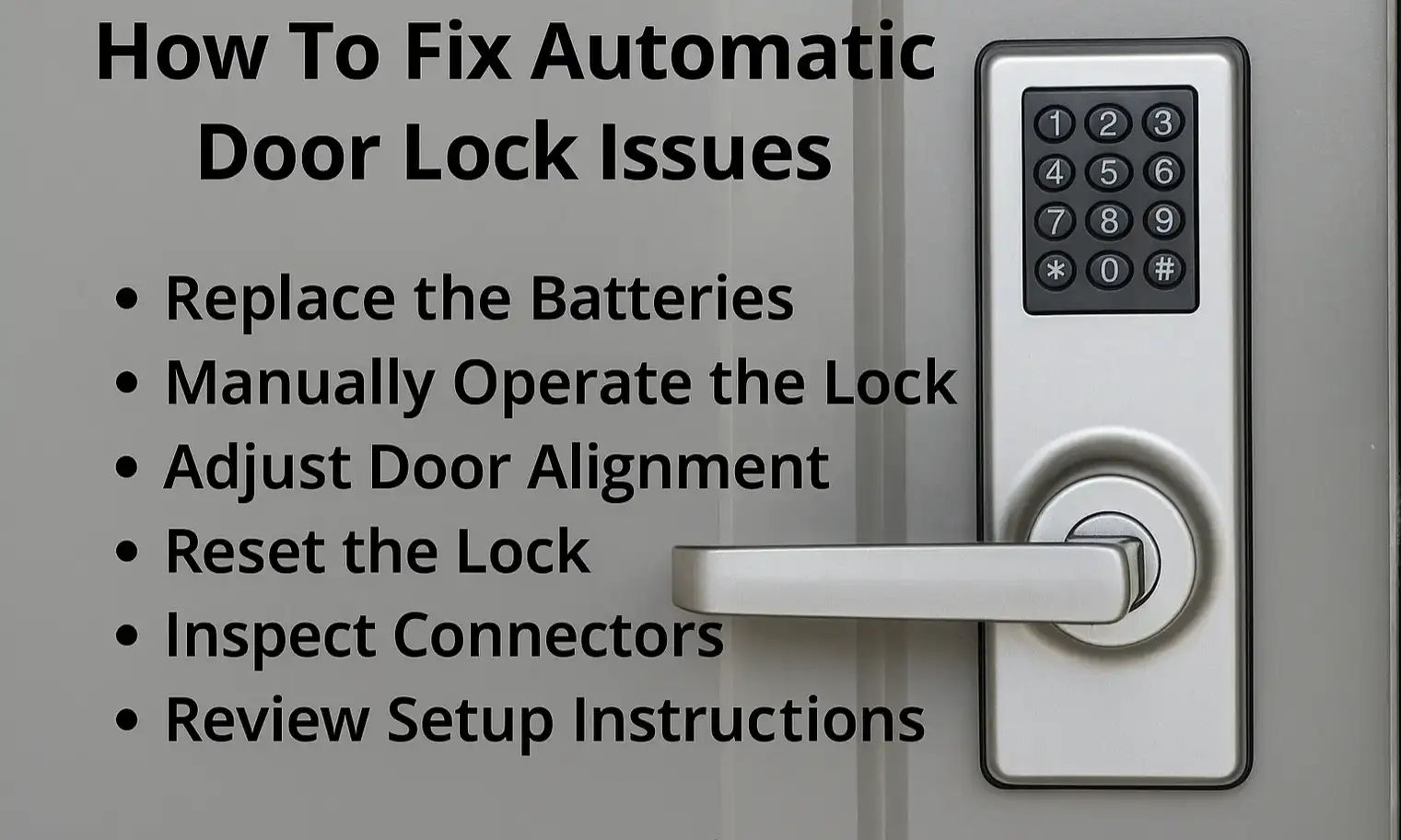 How To Fix Automatic Door Lock Issues