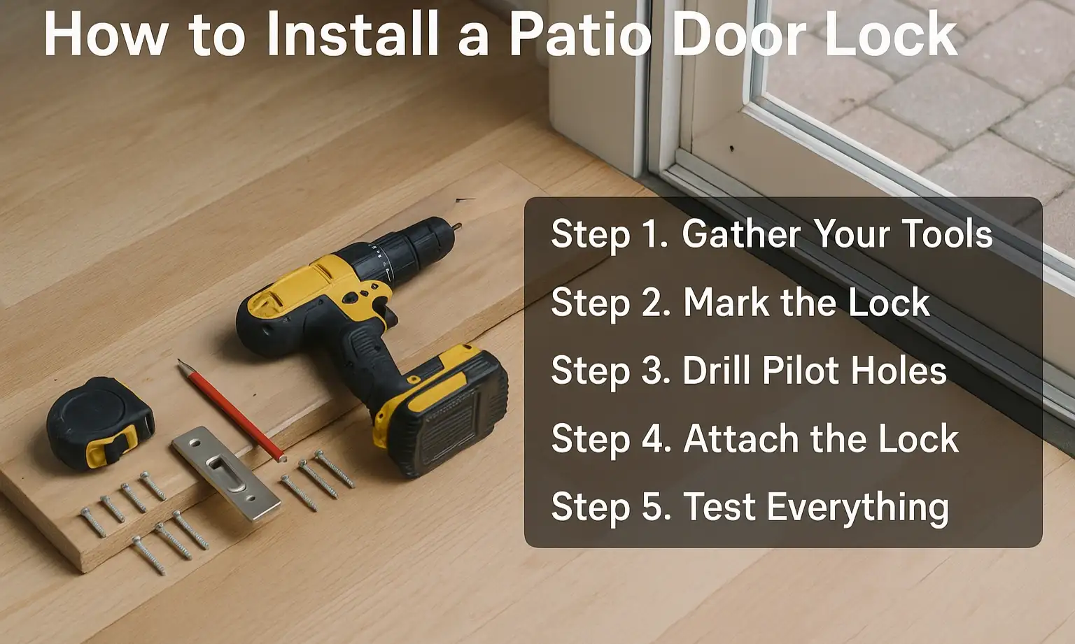 How to Install a Patio Door Lock