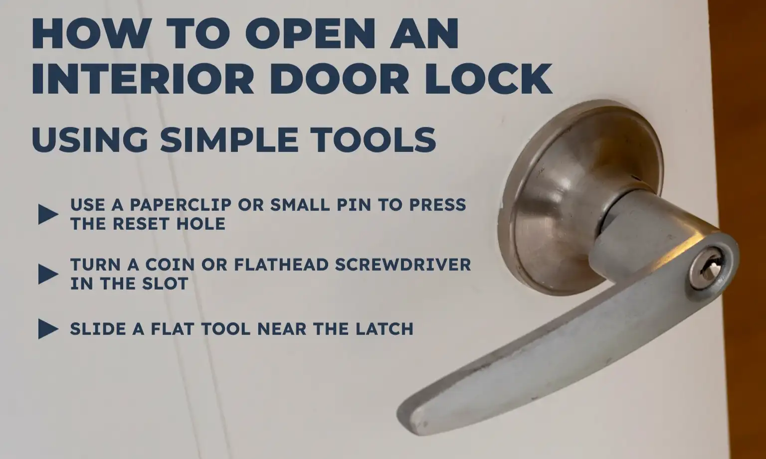 How to Open an Interior Door Lock Using Simple Tools