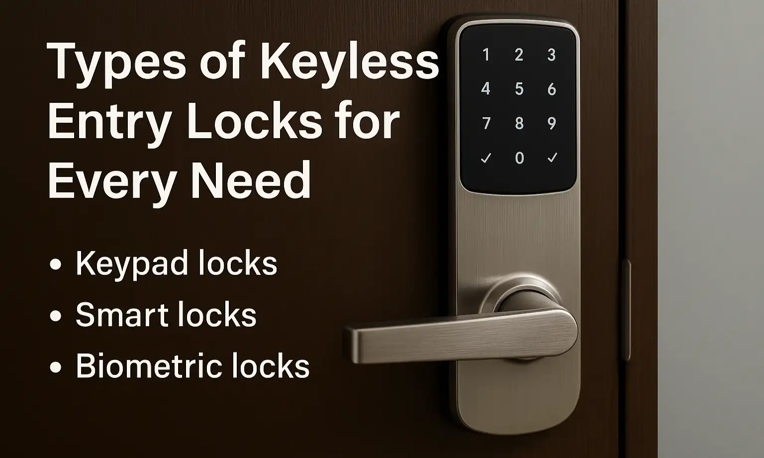 Types of Keyless Entry Locks for Every Need