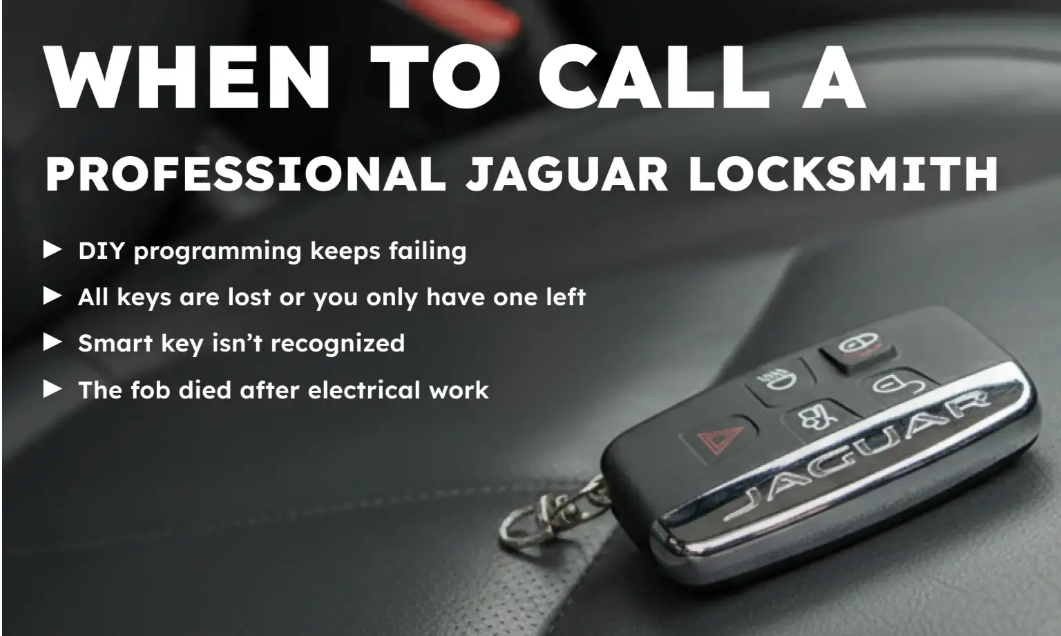 When to Call a Professional Jaguar Locksmith