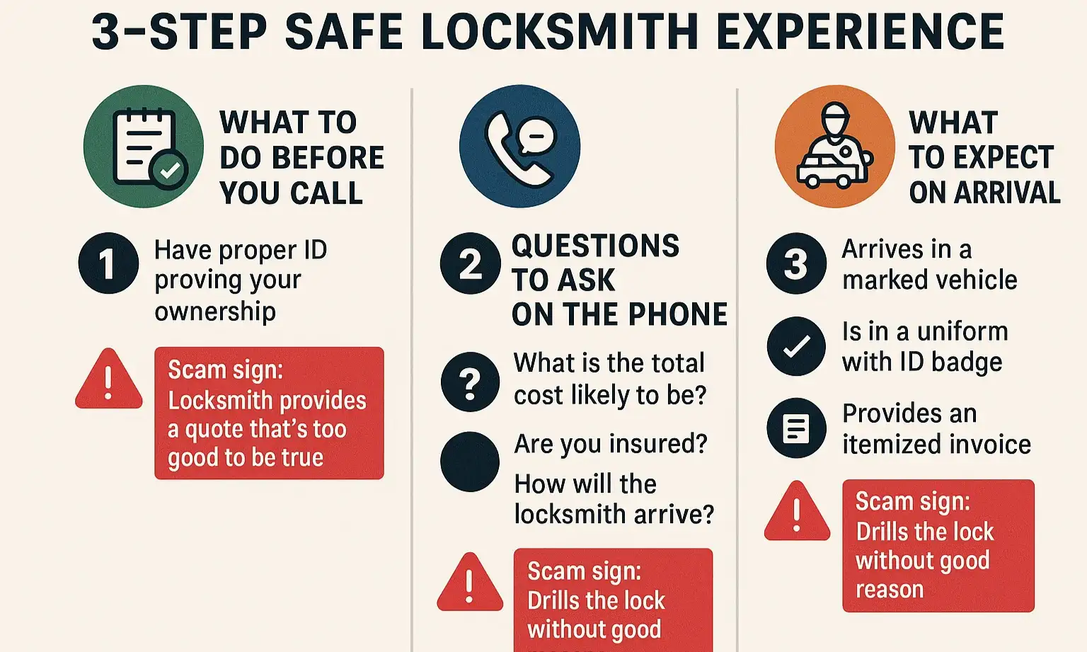 Your 3-Step Guide to a Safe Locksmith Experience: Follow these steps to ensure honesty and security when choosing a locksmith in Cypress, TX.