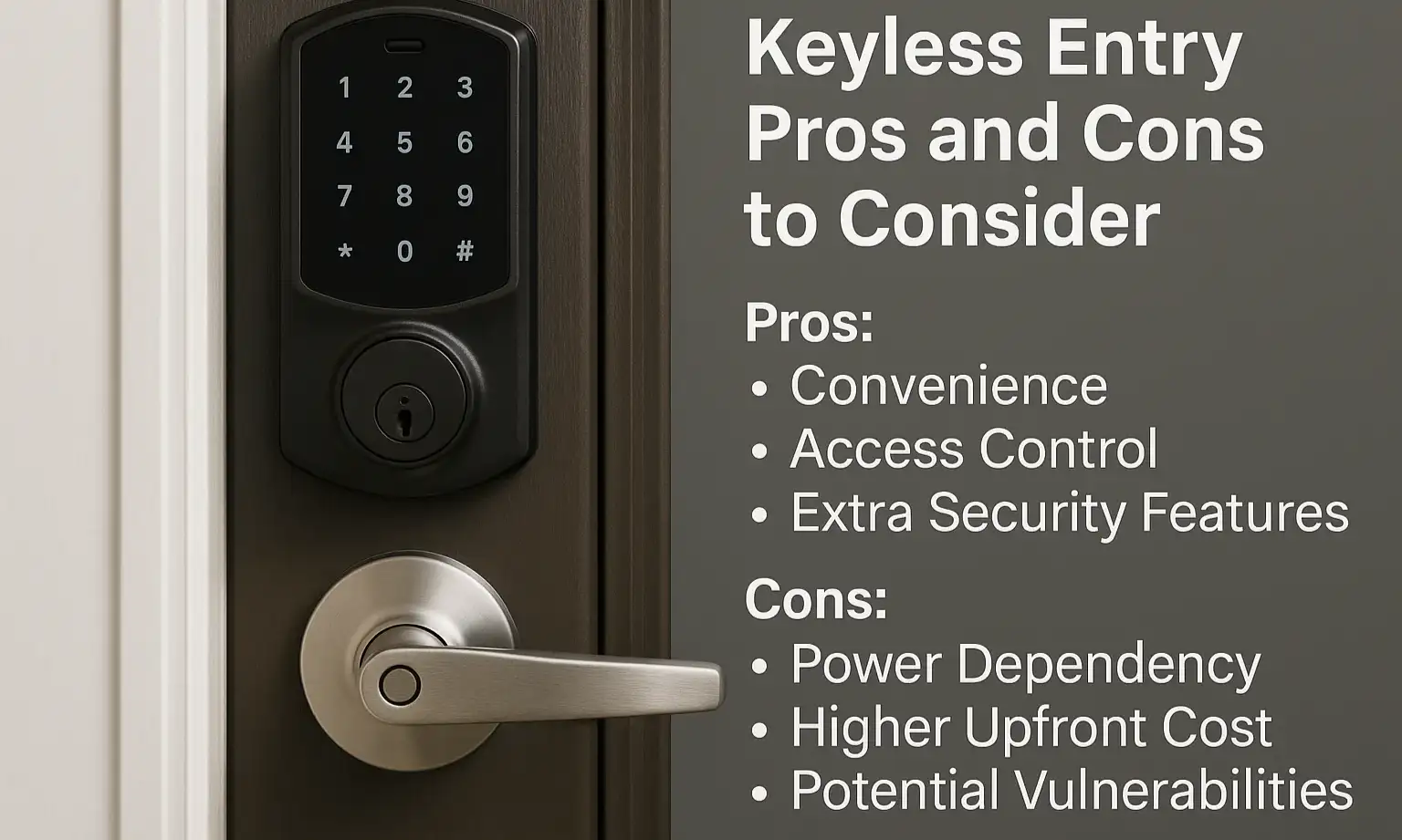 Keyless Entry Pros and Cons to Consider