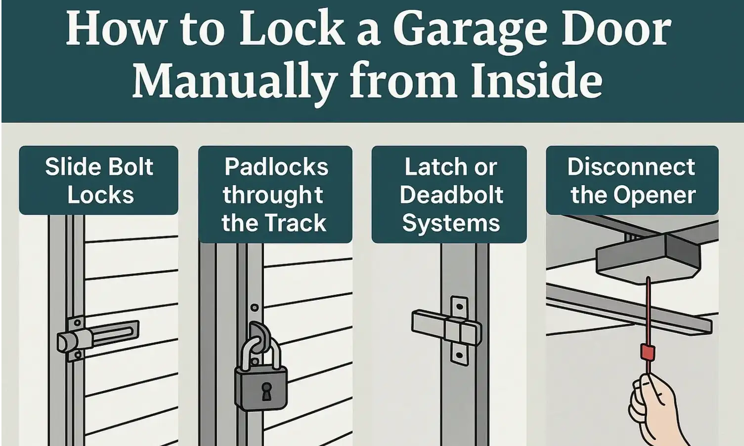 How to Lock a Garage Door Manually from Inside