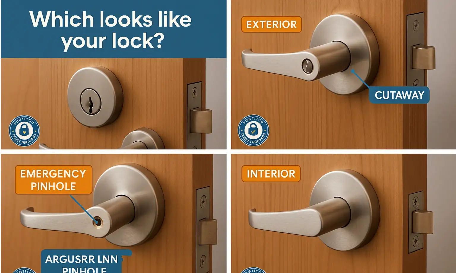 Quickly identify your door’s lock type with clear images to support safe, informed use.