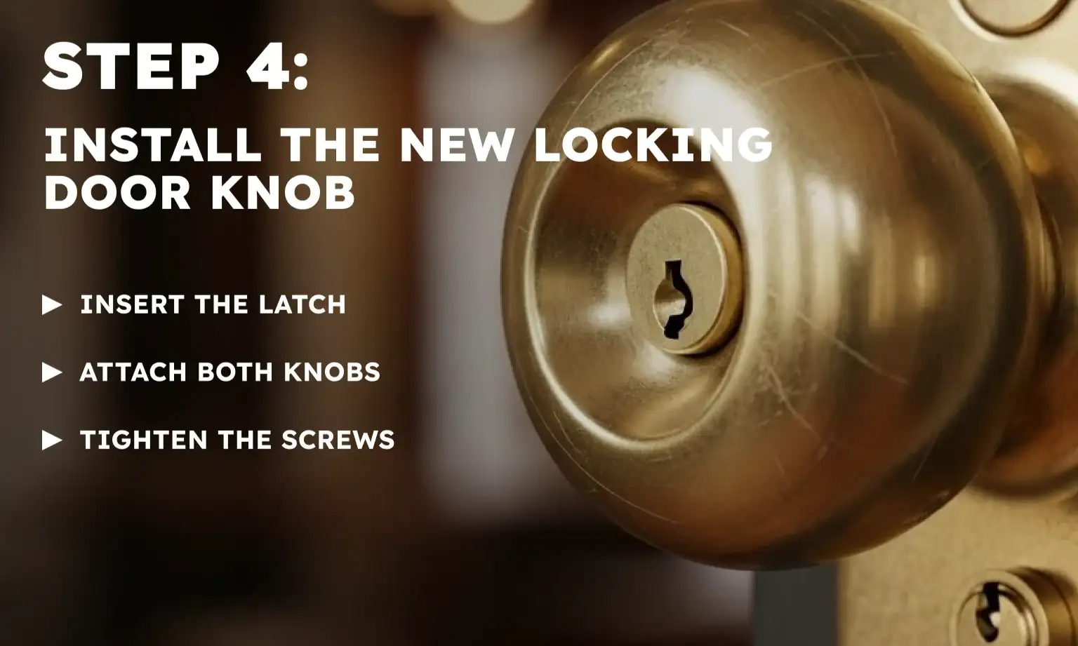 Install the New Locking Door Knob