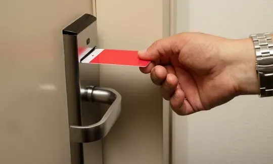 opening a magnetic door lock