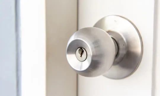 metalic door handle