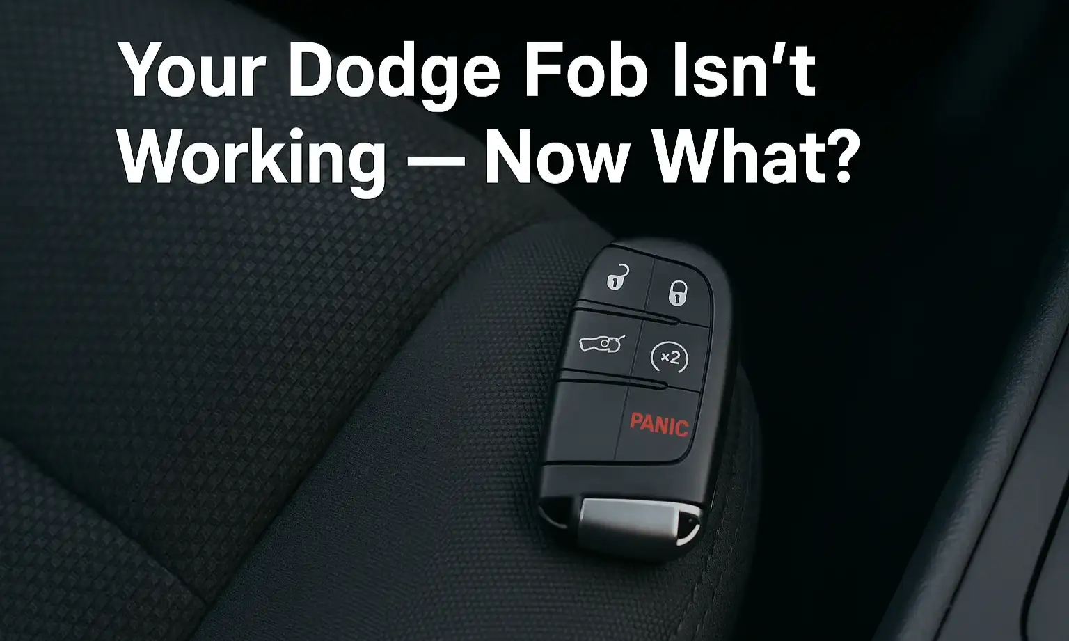 Your Dodge Fob Isn’t Working — Now What