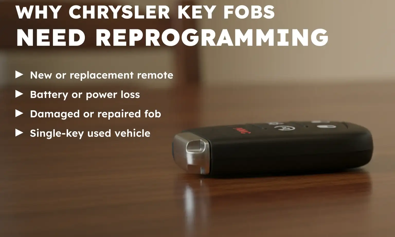 Why Chrysler Key Fobs Need Reprogramming