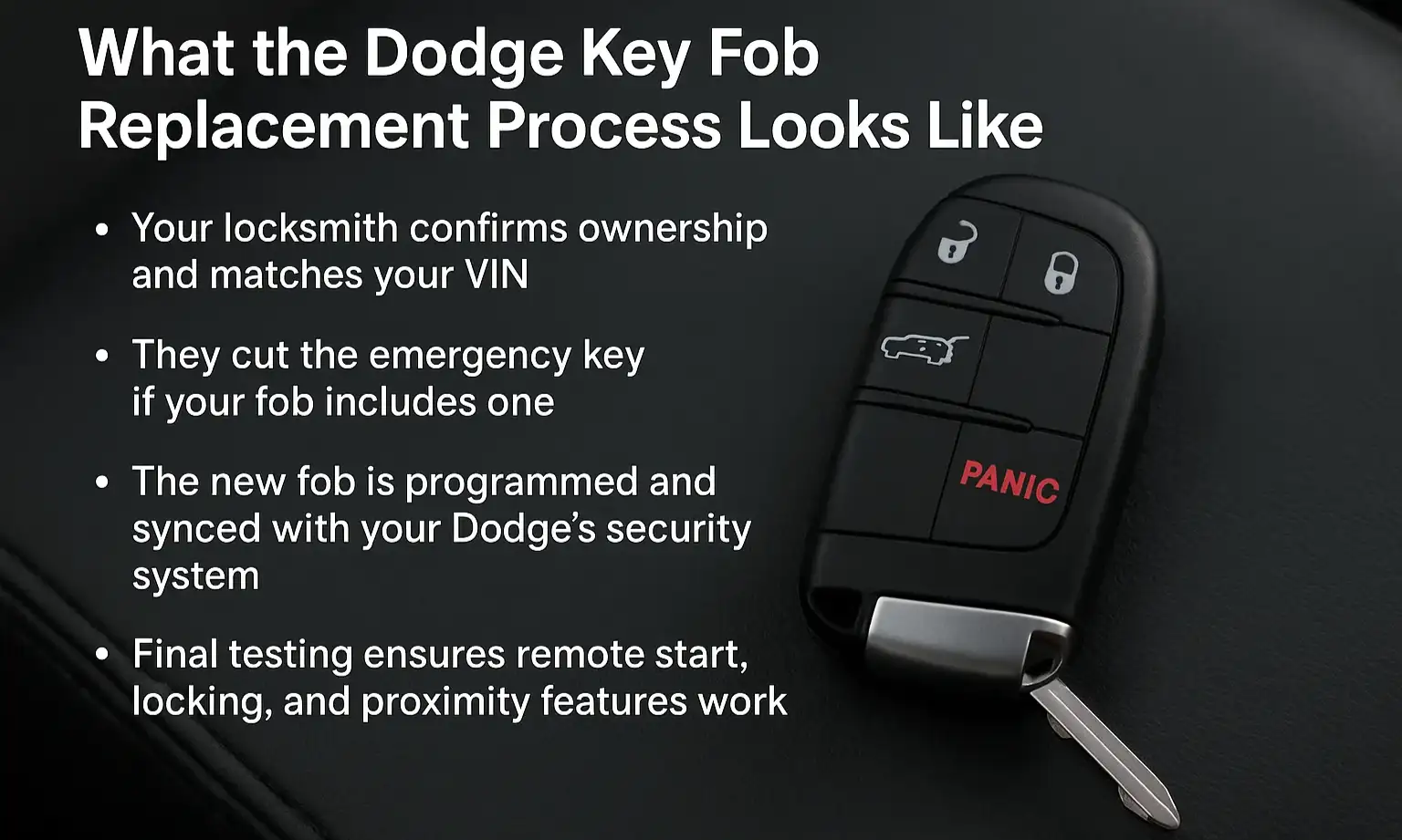 What the Dodge Key Fob Replacement Process Looks Like