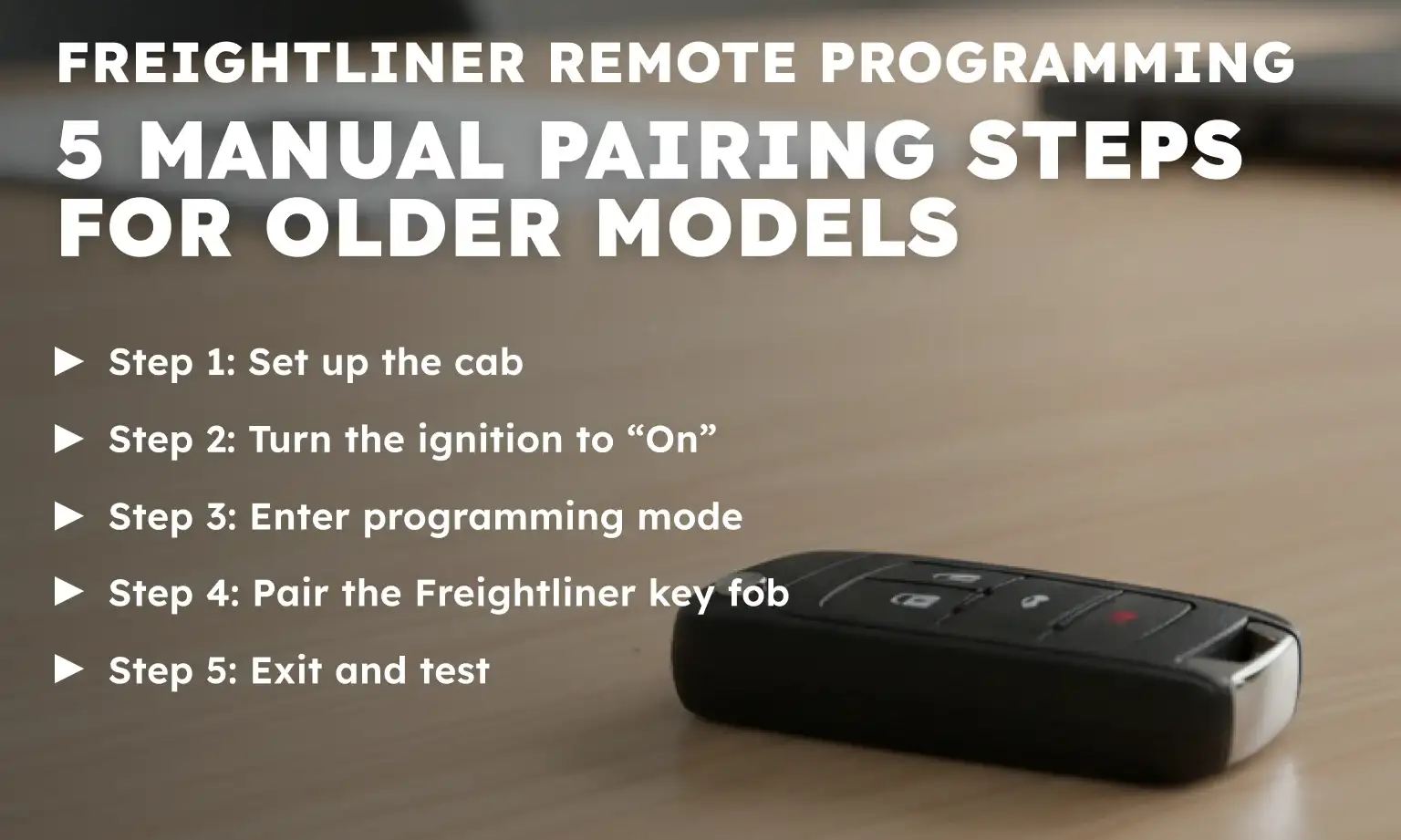 Freightliner Remote Programming: 5 Manual Pairing Steps for Older Models