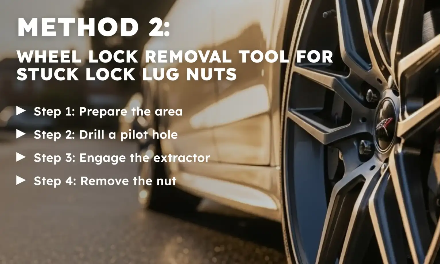 Wheel Lock Removal Tool for Stuck Lock Lug Nuts