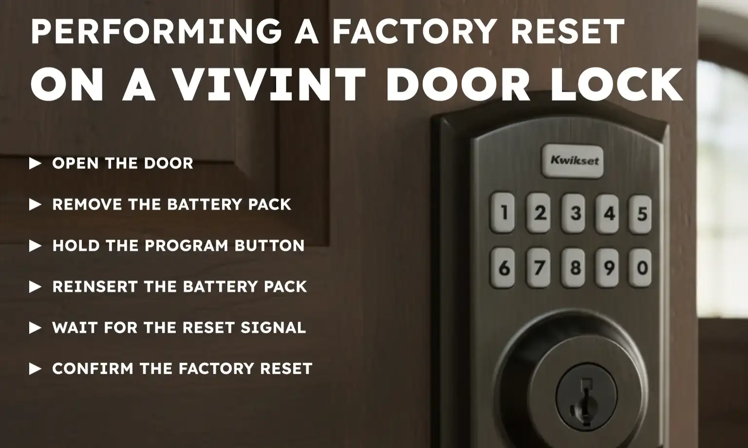 Performing a Factory Reset on a Vivint Door Lock