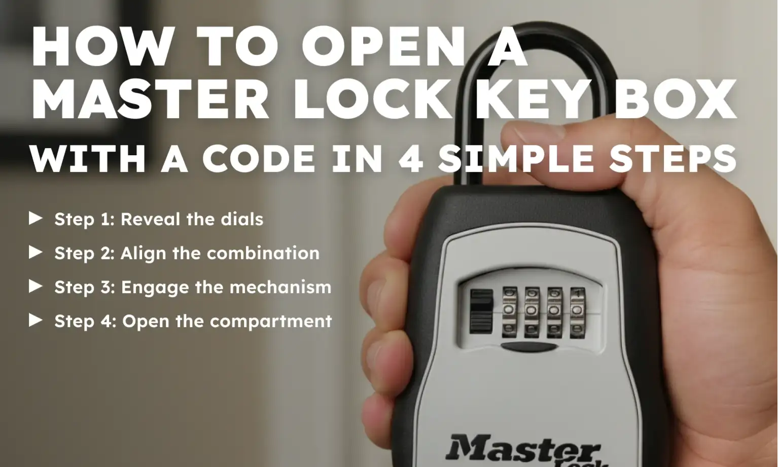 How to Open a Master Lock Key Box with a Code in 4 Simple Steps