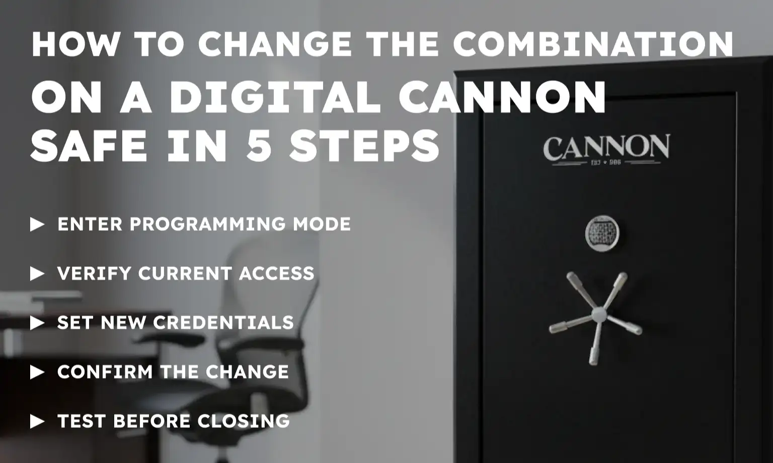 How to Change the Combination on a Digital Cannon Safe in 5 Steps
