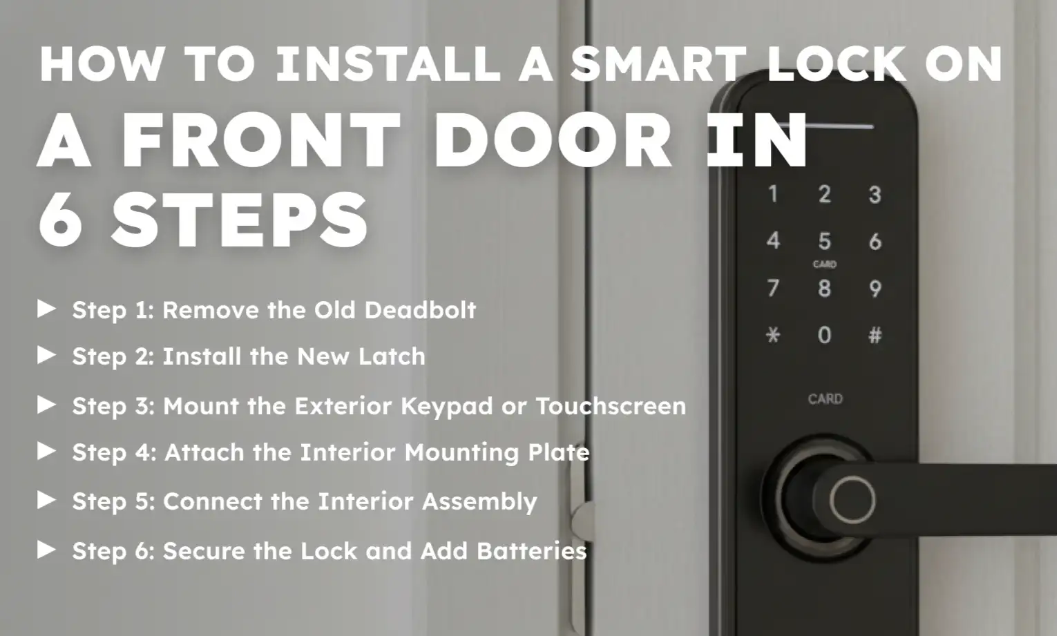 How to Install a Smart Lock on a Front Door in 6 Steps