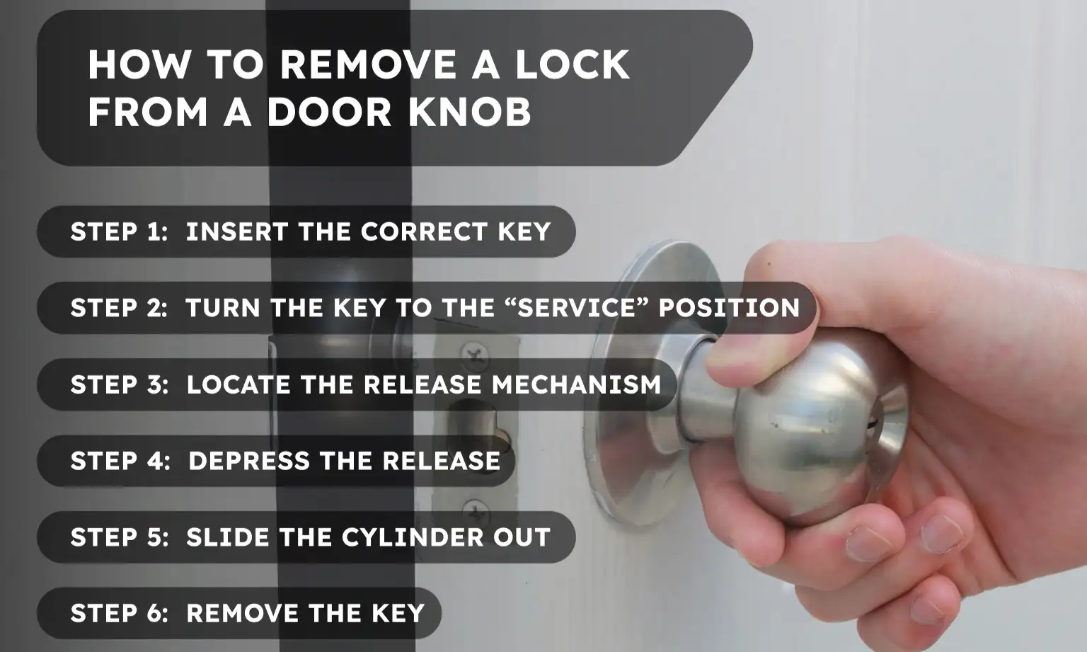 How to Remove a Lock from a Door Knob