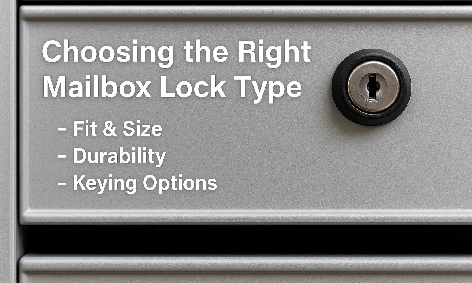 Choosing the Right Mailbox Lock Type