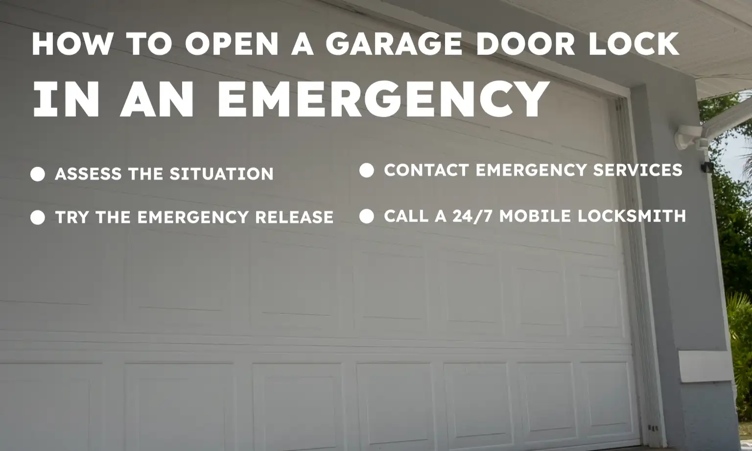 How to Open a Garage Door Lock in an Emergency