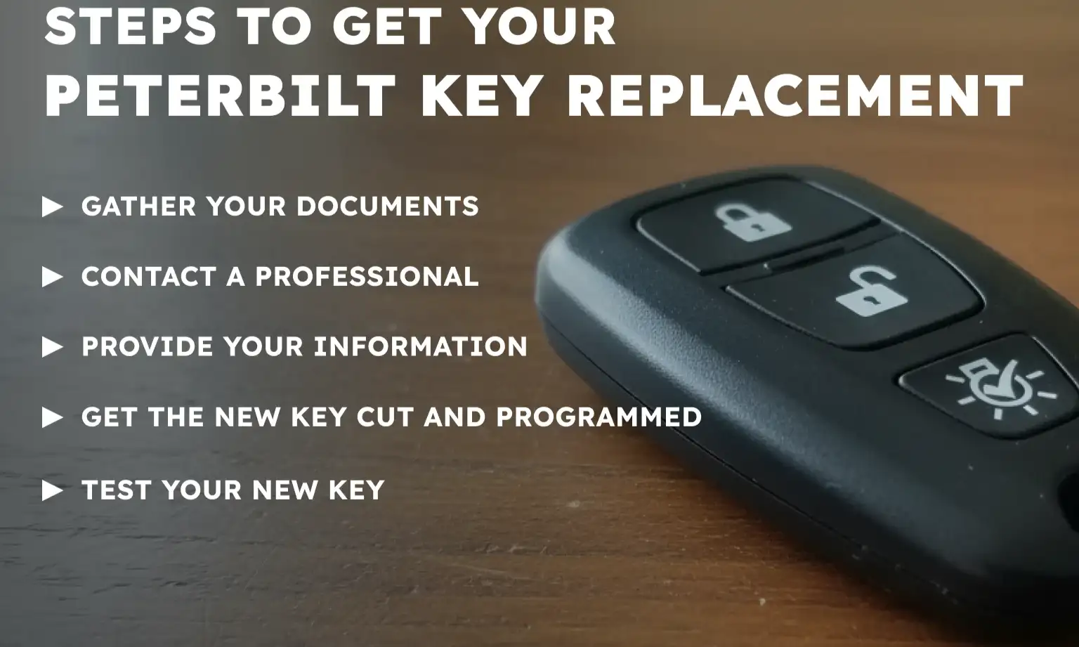 Steps to Get Your Peterbilt Key Replacement