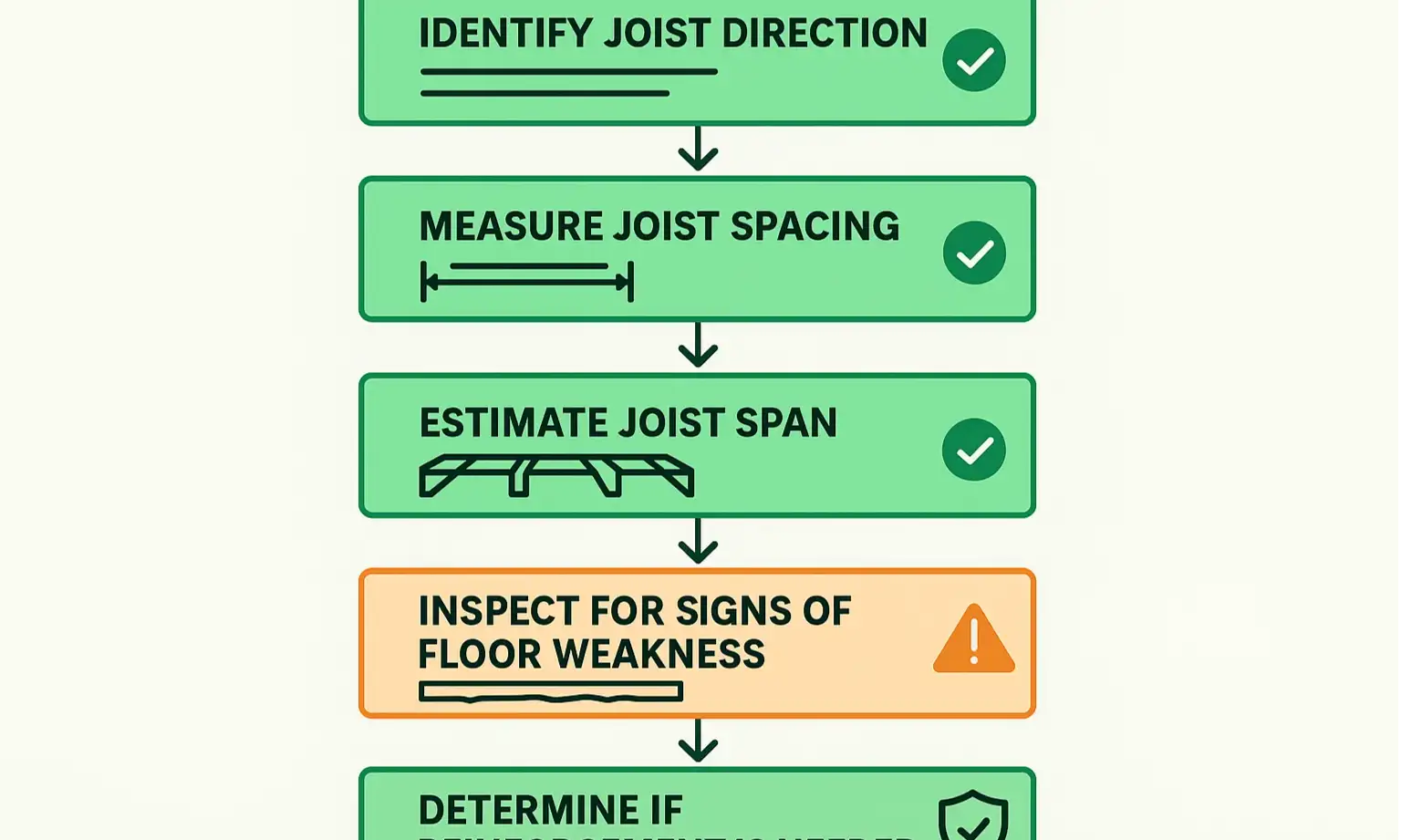 Self-assessment checklist to determine if your floor needs reinforcement before installing a heavy safe.