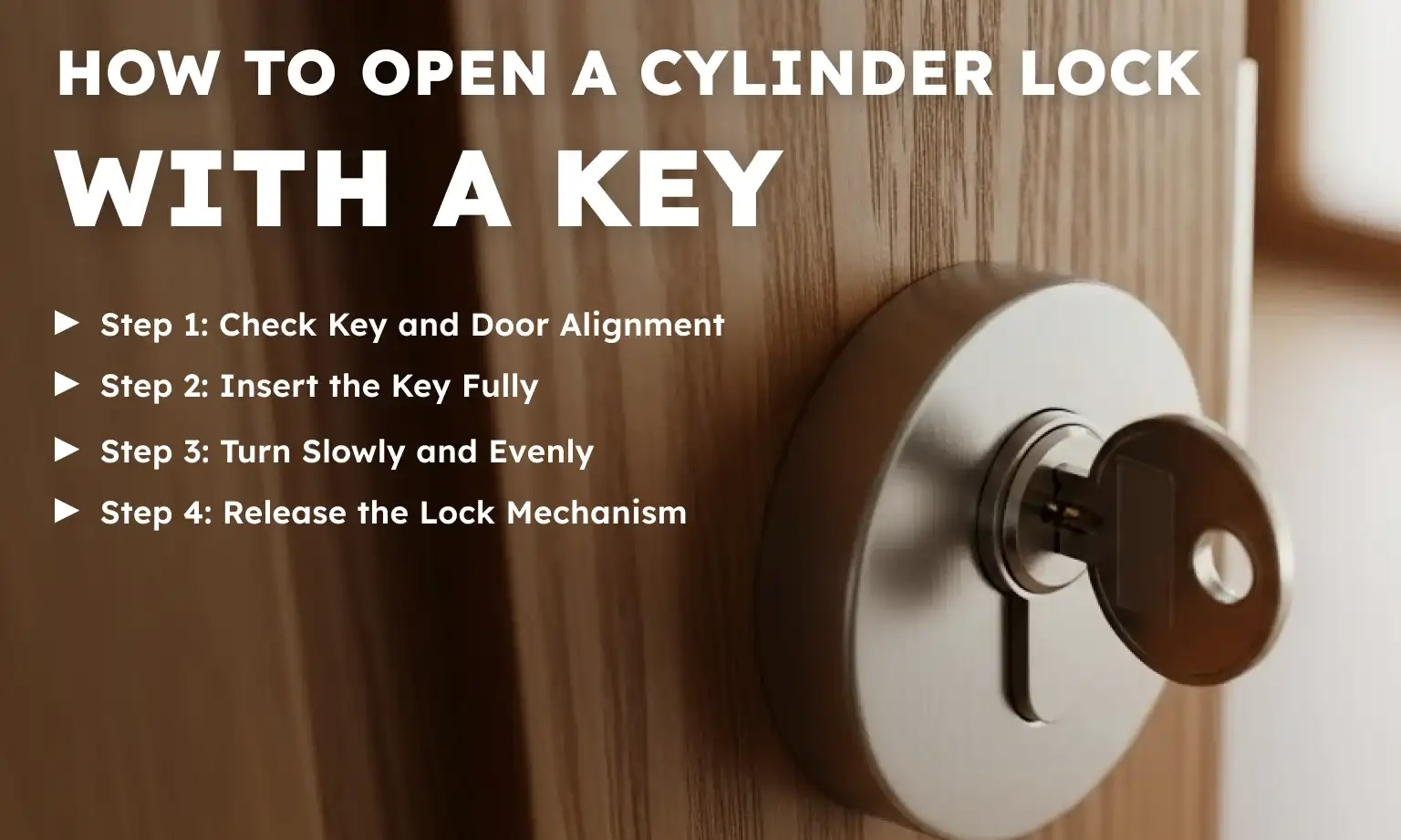 How to Open a Cylinder Lock With a Key