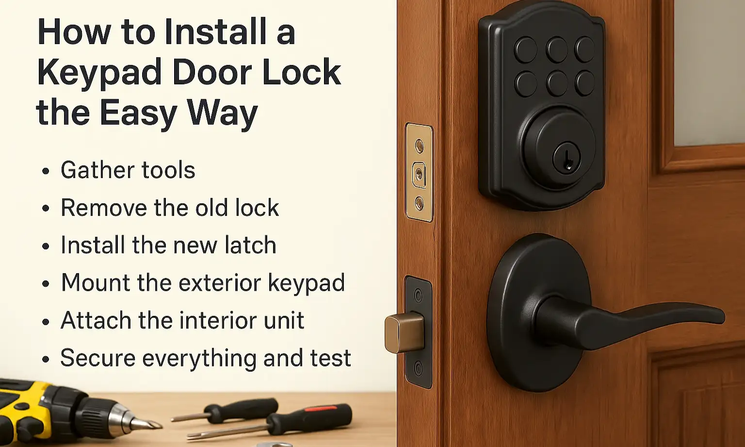 How to Install a Keypad Door Lock the Easy Way