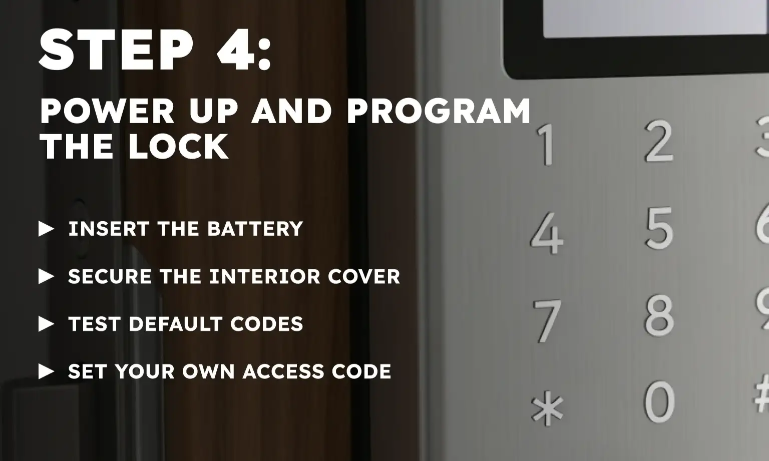 Power Up and Program the Lock