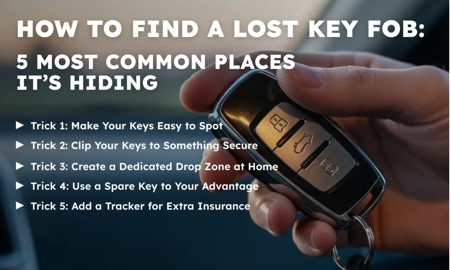 Stop Losing Your Key Fob: 5 Everyday Tricks That Actually Work