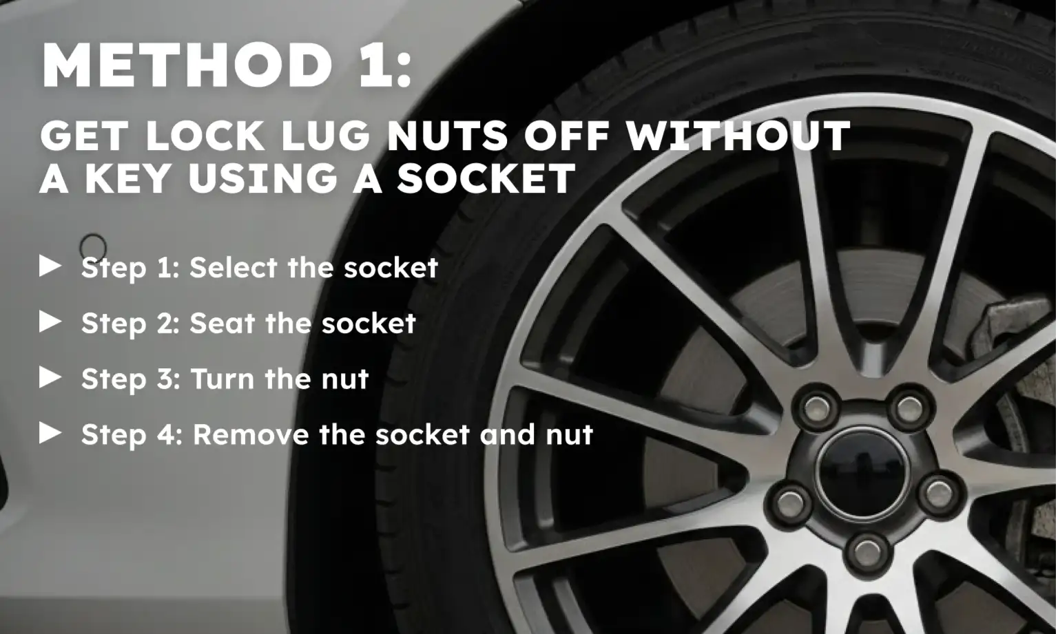 Get Lock Lug Nuts Off Without a Key Using a Socket