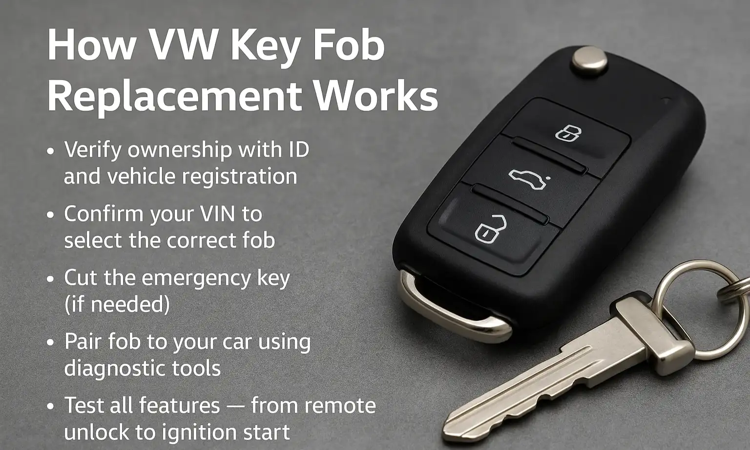 How VW Key Fob Replacement Works