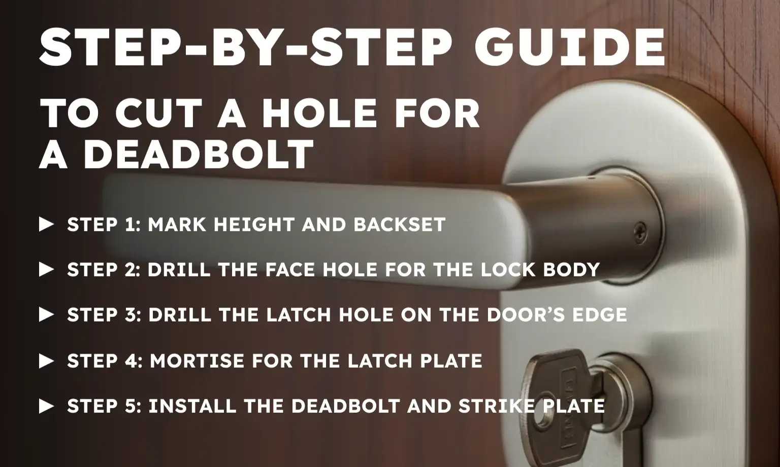Step-by-Step Guide to Cut a Hole for a Deadbolt